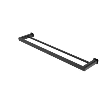 Oskar 600mm Matte Black Double Towel Rail