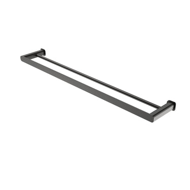 Oskar 750mm Gun Metal Double Towel Rail