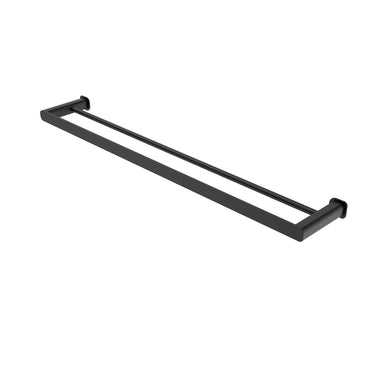 Oskar 750mm Matte Black Double Towel Rail