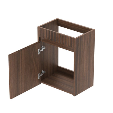 Mini Ensuite Vanity 400mm Sable Walnut Fluted Vanity (with Basin)