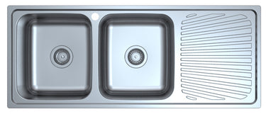 Otus Double Bowl & Single Drainer Sink RHB   1180mm