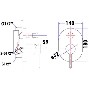 Otus Wall Mixer Diverter