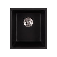 Cora Black Undermount  Granite Sink 395x445x220