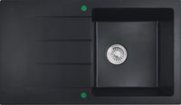 Cora Black Granite Sink One Bowl with drainer 860x500x210