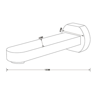 Yale Spout Chrome 185mm