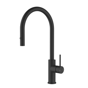 Otus Slimline SS Gooseneck Pull-Out Sink Mixer In Brushed ss304