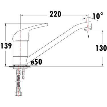 Ruby Ii Swivel  Sink Mixer Lead Free