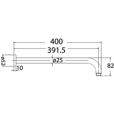 Round Shower Arm