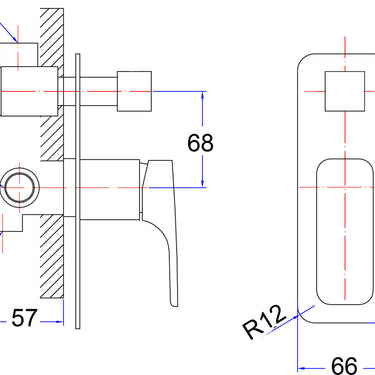 Eden Wall Mixer Diverter