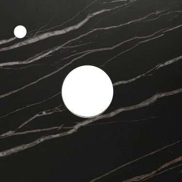 Rock Plate Stone 1200x465x15 Empire Black Above Counter 10 O'Clock Taphole