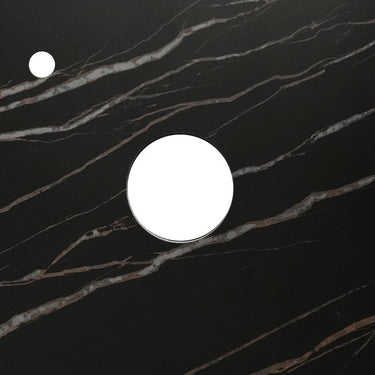 Rock Plate Stone 750x465x15 Empire Black - Above Counter 10 O'Clock Taphole
