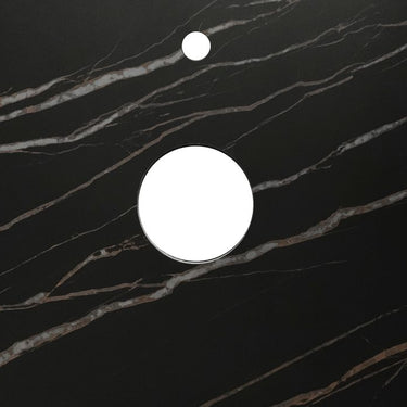 Rock Plate Stone 750x465x15 Empire Black - Above Counter 12 O'Clock Taphole