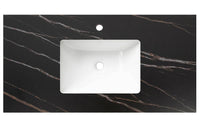 Rock Plate Stone 750x465x15 Empire Black - with Undermount Basin - 12 O'clock Taphole
