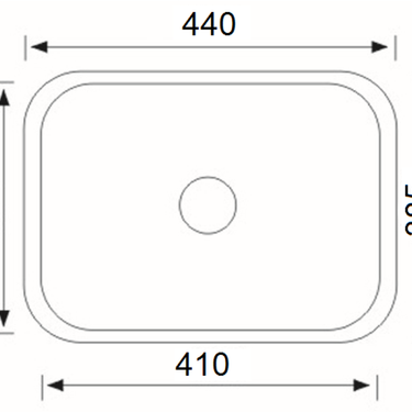 Single Bowl Undermount Sink  410mm